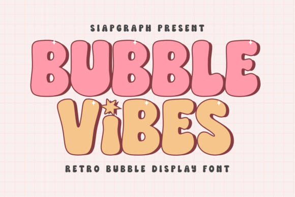 Bubble Vibes: A Retro Display Font for Vibrant Web Designs