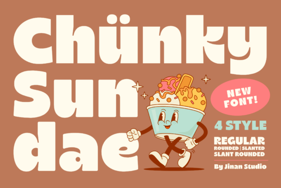 Chunky Sundae: A Playful Display Font for Web Design