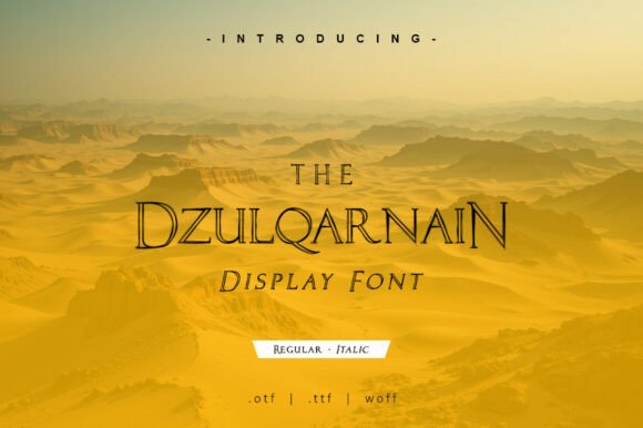 Discover Dzulqarnain: A Regal Display Font for Web Design