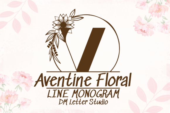 Enhance Your Web Design with Aventine Floral Line Monogram
