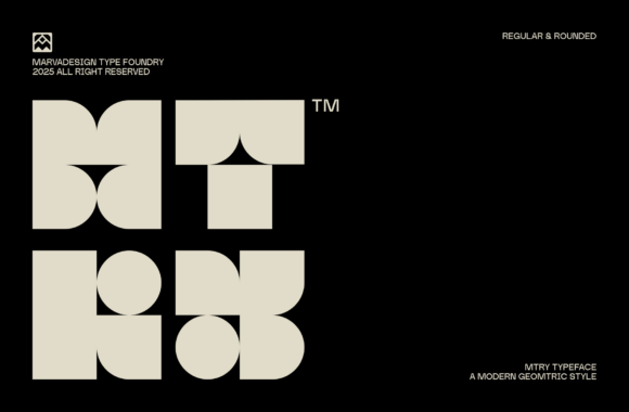 Enhance Your Web Design with Mtry, a Bold Geometric Typeface