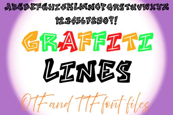 Expressive Graffiti Lines: A Vibrant Typeface for Editorial Design