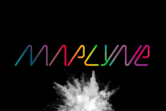Maplyne: A Neon-Inspired Display Font for Web Design